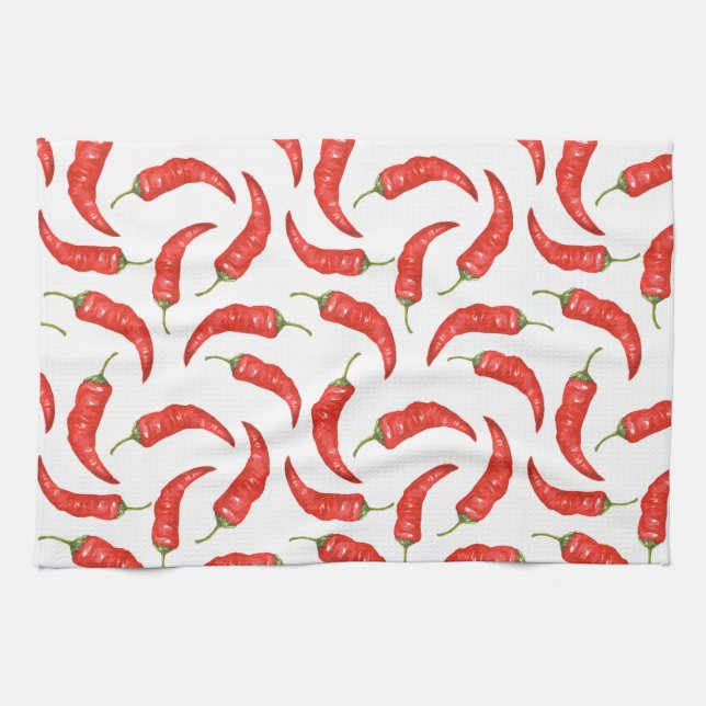 Pepper. Pattern Tea Towel (Horizontal)