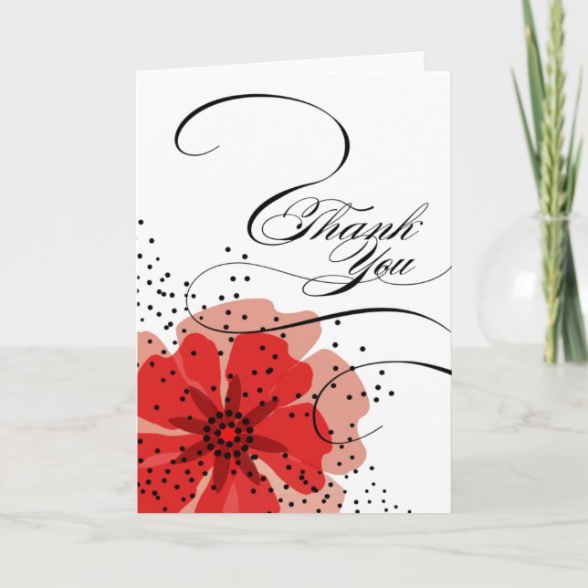 Pepper Poppies Thank You 2 red (Front)