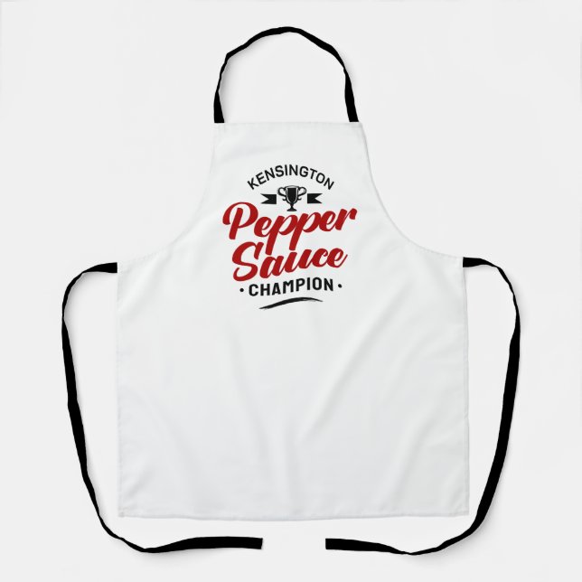 PEPPER SAUCE CHAMPION White Apron (Front)
