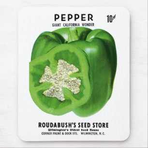 Pepper Seed Packet Label Mouse Mat