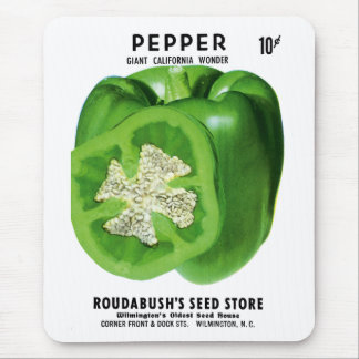 Pepper Seed Packet Label Mouse Mat