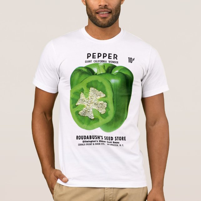 Pepper Seed Packet Label T-Shirt (Front)