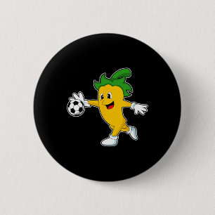 Pepper Soccer Player Soccer Sports 6 Cm Round Badge