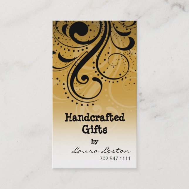 Pepper Swirl Business Card template (Front)