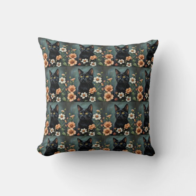 Pepper the cat  throw pillow (Front)