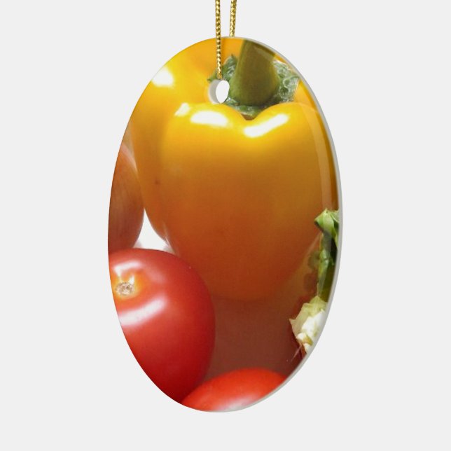 Pepper Tomatoes Vegetables Lettuce Healthy  Food Ceramic Tree Decoration (Left)