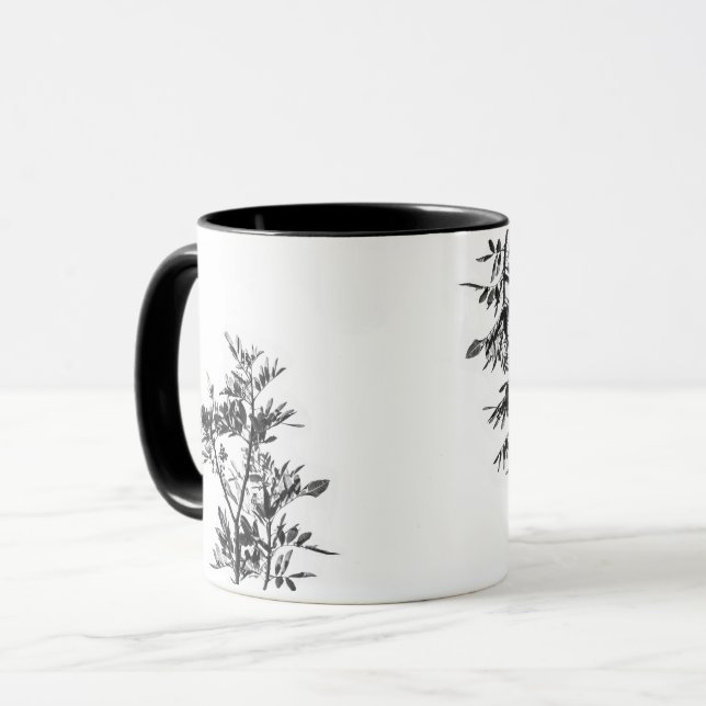 Pepper Tree Flowers Leaves Nature Mug Cup (Front Left)