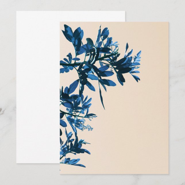 Pepper Tree Leaves Minimalistic Nature Card (Front/Back)