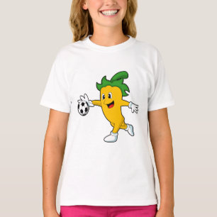 Pepper Vegan as Soccer player with Soccer.PNG T-Shirt