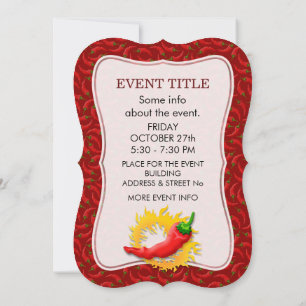 Pepper with flame invitation