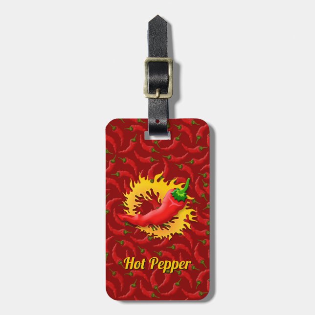 Pepper with Flame Luggage Tag (Front Vertical)