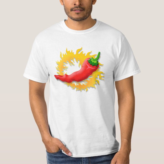 Pepper with flame T-Shirt (Front)