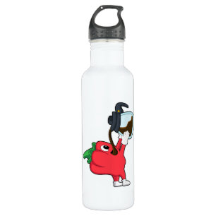 Pepper with Pot of Coffee 710 Ml Water Bottle