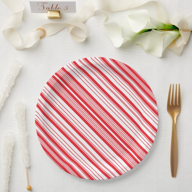 Peppermint 9" Paper Plates (Wedding)