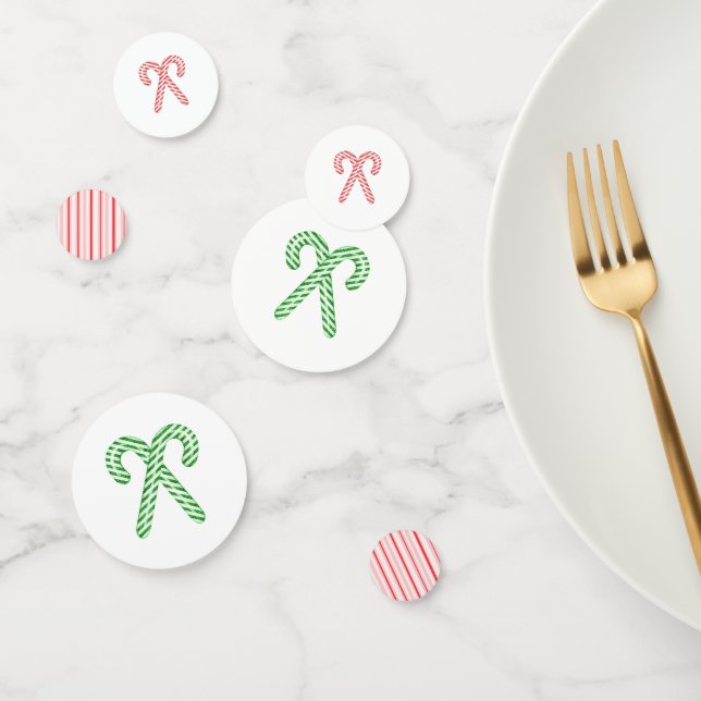 peppermint and candy canes confeti confetti (Group)