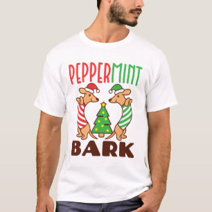 Peppermint Bark Cute Christmas Dachshund Doxie T-Shirt