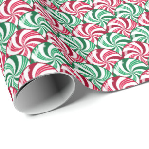 Peppermint Candies Christmas Wrapping Paper