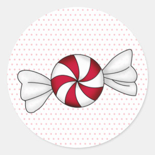 Peppermint Candies Classic Round Sticker