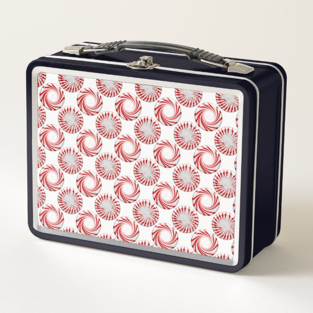 Peppermint Candies Pattern Lunch Box (Front)