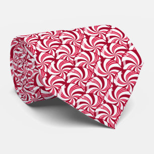Peppermint Candies Scales Red - Christmas Pattern Tie