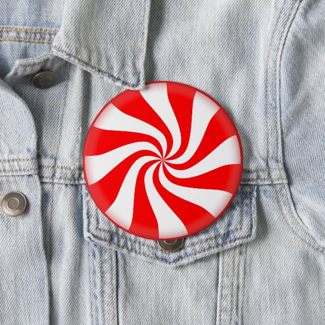 Peppermint Candy 10 Cm Round Badge (In Situ)