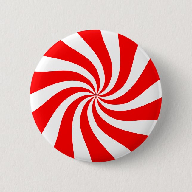 peppermint candy 6 cm round badge (Front)