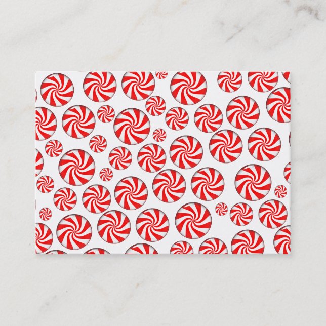Peppermint Candy Background Business Card (Front)