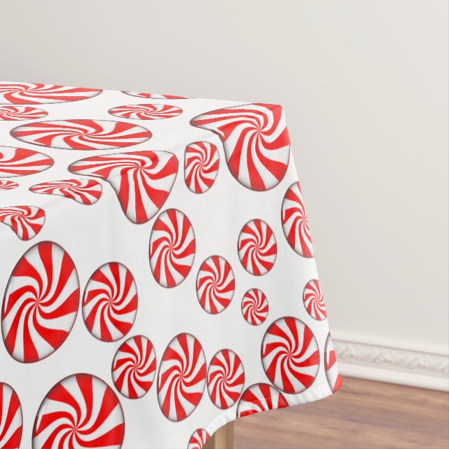 Peppermint Candy Background Tablecloth (In Situ)