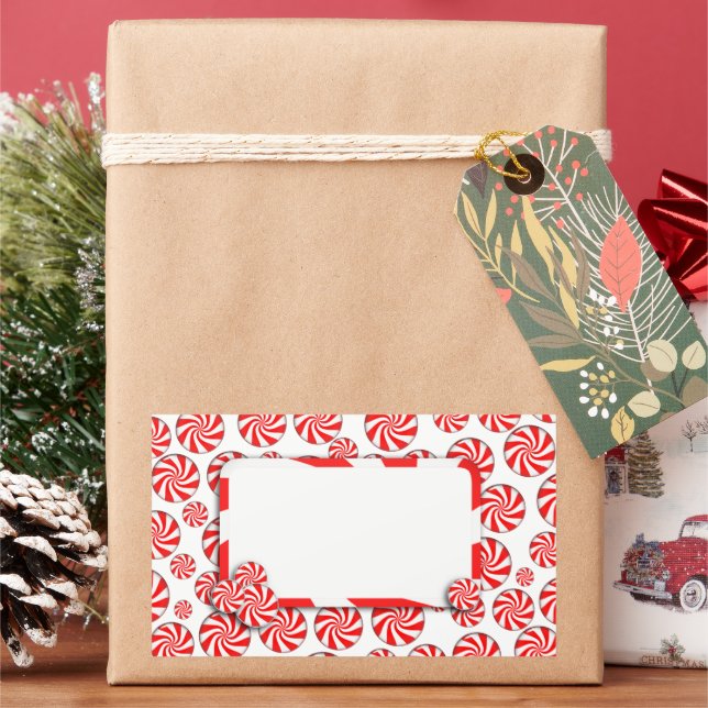 Peppermint Candy Background w/ Removable Tag (Holiday)