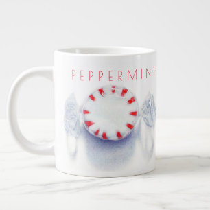 PEPPERMINT CANDY Big White Mug + Text