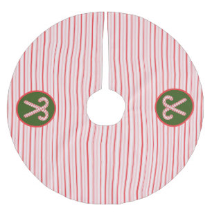 Peppermint/candy cane Christmas  Brushed Polyester Tree Skirt