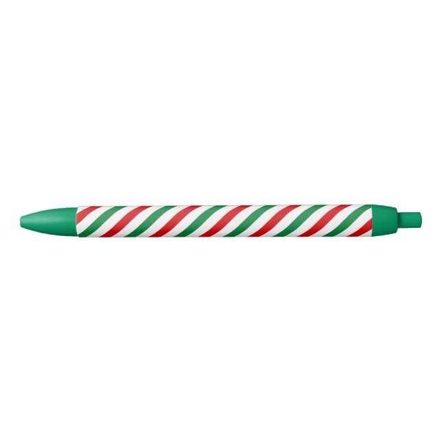peppermint candy cane christmas patttern black ink pen (Front)
