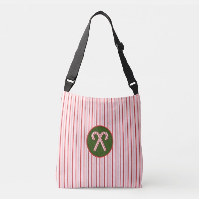 Peppermint/candy cane Christmas  Tote Bag (Front)