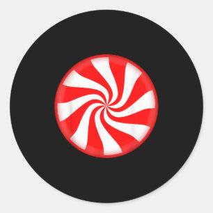 Peppermint Candy Christmas Classic Round Sticker