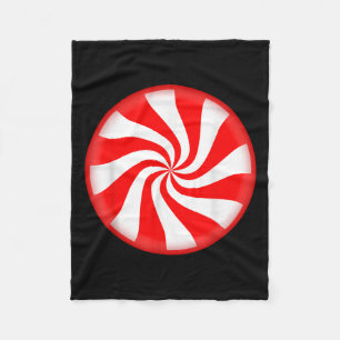 Peppermint Candy Christmas  Fleece Blanket