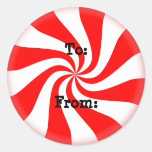 Peppermint Candy Christmas Gift Tags
