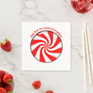 Peppermint Candy Christmas  Napkin