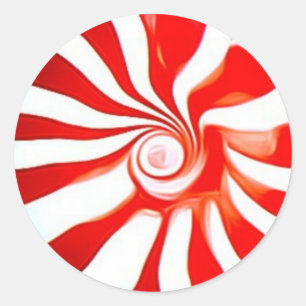 Peppermint Candy Christmas Stickers