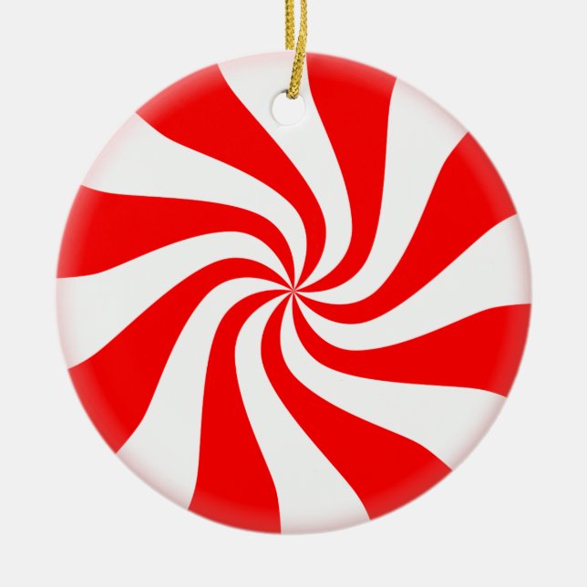 Peppermint Candy Christmas Tree Ornament (Front)