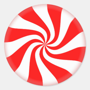 Peppermint Candy Classic Round Sticker