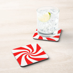 Peppermint Candy Coaster Set