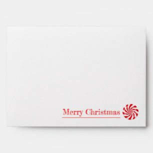 Peppermint Candy Design Merry Christmas Envelope