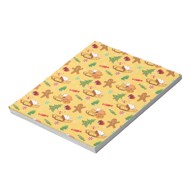 Peppermint Candy,Gingerbread Man and cake Notepad (Rotated)
