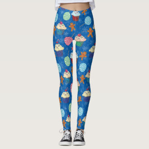 Peppermint Candy ,Gingerbread Man and cup cake Leggings