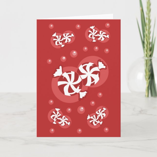 Peppermint Candy Holiday Card (Front)