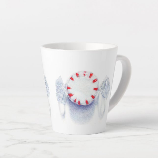 PEPPERMINT CANDY Latte Mug  (Right Angle)