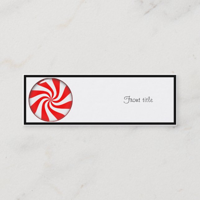 Peppermint Candy Mini Business Card (Front)
