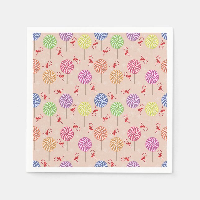 Peppermint Candy Mints Christmas,candy canes Napkin (Front)