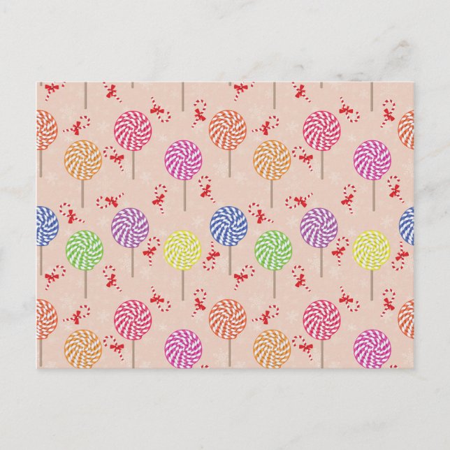 Peppermint Candy Mints Christmas,candy canes Postcard (Front)