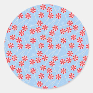 Peppermint Candy Mints Christmas Classic Round Sticker